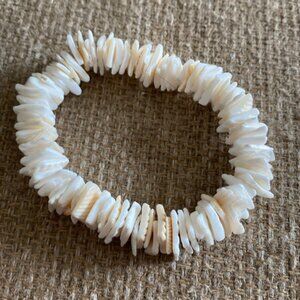 Vintage shell bracelet elastic stretch travel rare authentic